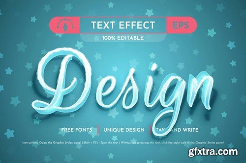 Snowy Winter - Editable Text Effect, Font Style 28PQGY7