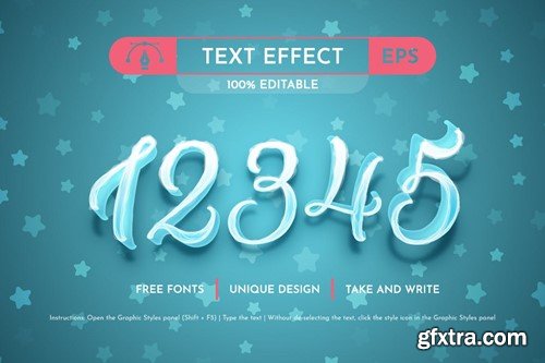 Snowy Winter - Editable Text Effect, Font Style 28PQGY7