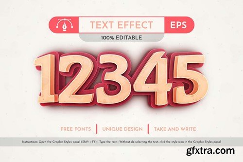 Red Apple - Editable Text Effect, Font Style AR3LHLN