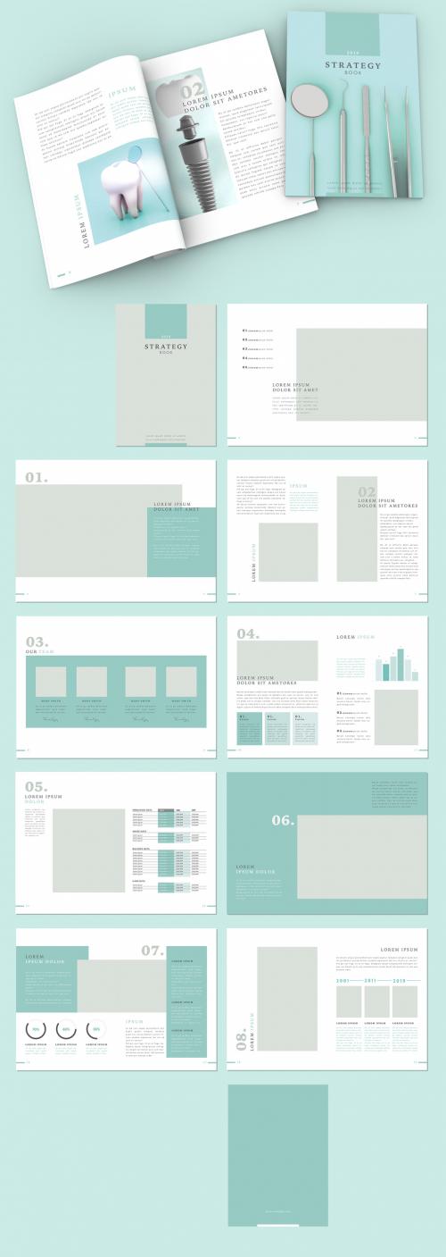 Teal and White Brochure Layout - 292994648