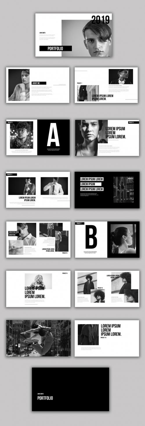 Black and White Portfolio Layout - 293154857