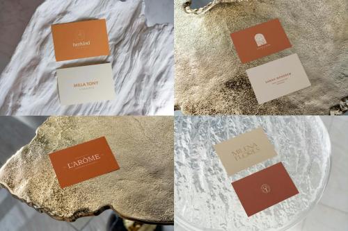 Business Card Mockup Natural Texture