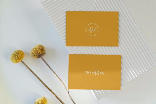 Business Card Mockup Natural Texture