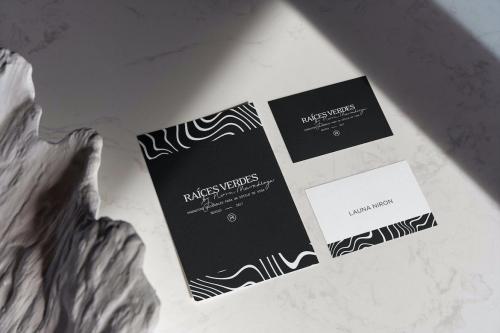 Business Card Mockup Natural Texture