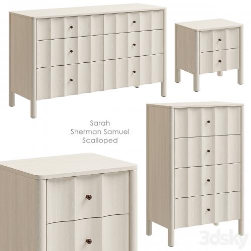 Sarah Sherman Samuel Scalloped Nightstand and chest of drawers West Elm
