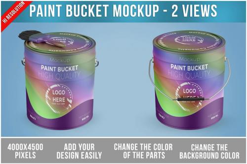 Paint Bucket Mockup PSD