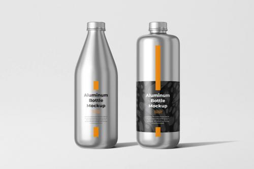 Aluminum Bottle Mockup