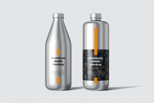 Aluminum Bottle Mockup