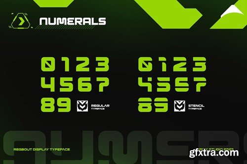 Regbout - Futuristic Stencil Font G645ZSZ