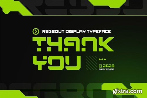 Regbout - Futuristic Stencil Font G645ZSZ