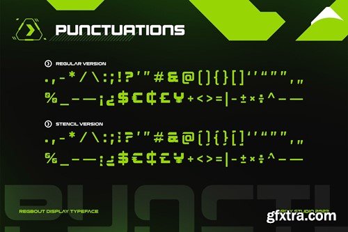 Regbout - Futuristic Stencil Font G645ZSZ