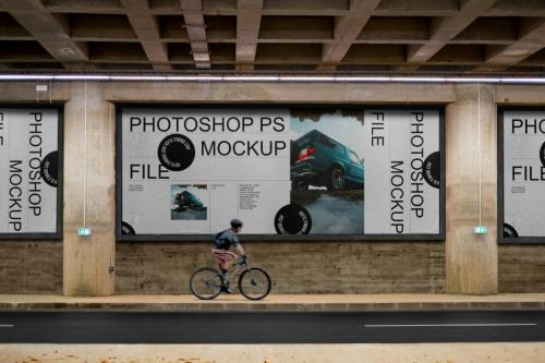 Street Billboard Mockup Set