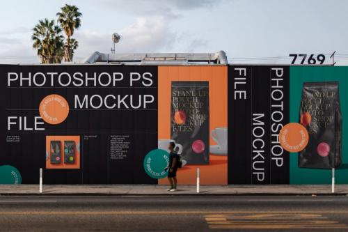 Street Billboard Mockup Set