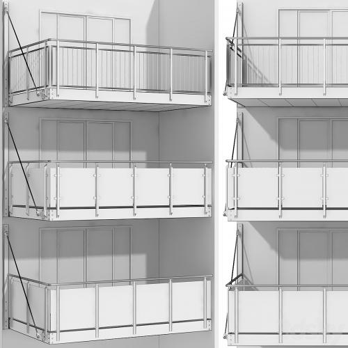 Metal balcony / Metal balcony (3 types of cantilever balconies)