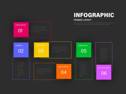 Info Chart Layout with Colorful Frames - 293838009