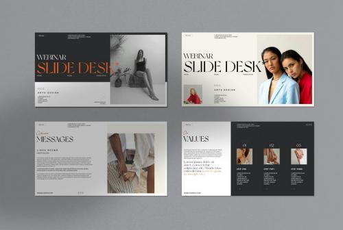 Webinar Slide Desk Presentation Template