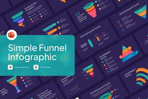 Simple Funnel Infographic PowerPoint Template