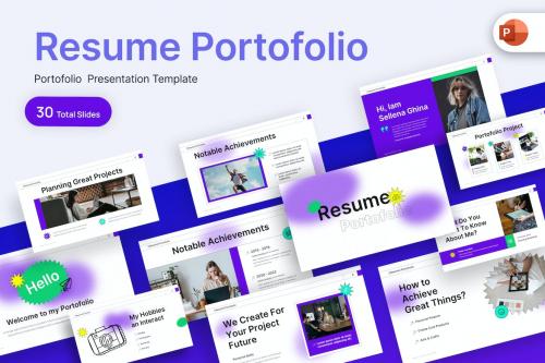 Resume Portfolio PowerPoint Template