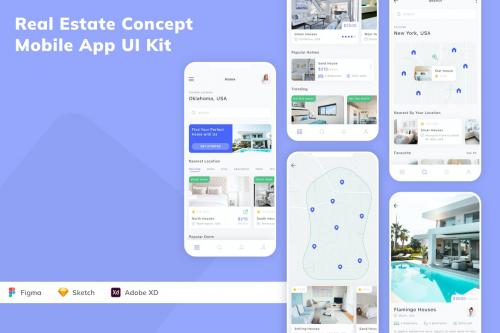 Real Estate Concept Mobile App UI Kit