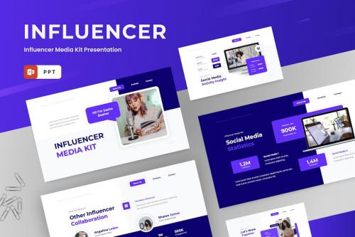 Influencer Media Kit PowerPoint Template