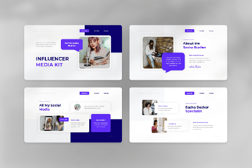 Influencer Media Kit PowerPoint Template