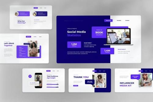 Influencer Media Kit PowerPoint Template