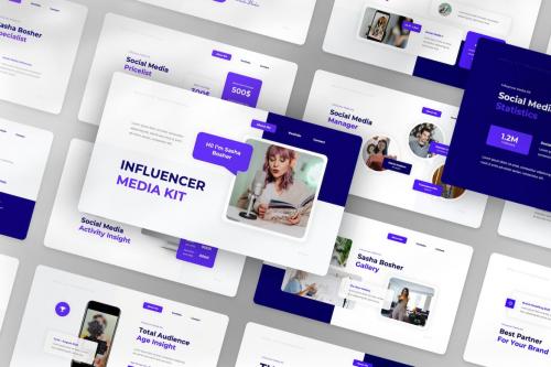 Influencer Media Kit PowerPoint Template