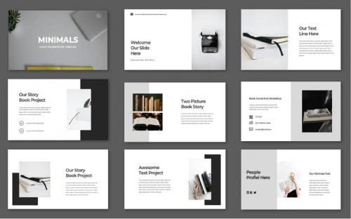 Minimals Book PowerPoint Template