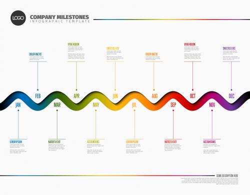 Info Chart Year Timeline Layout - 294413937