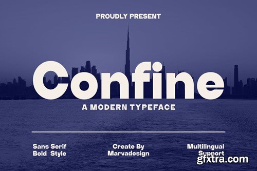 Confine - A Modern Sans Serif Font TN2X75S