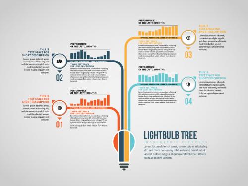 Lightbulb Tree Info Chart Layout - 294437520