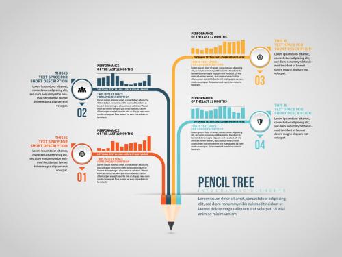 Pencil Tree Info Chart Layout - 294438315
