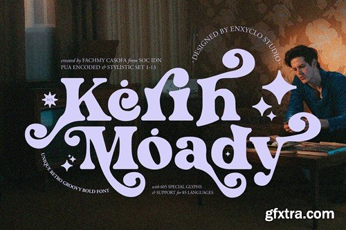 NCL Kerih Moady - Retro Groovy Bold Font LRC636Q