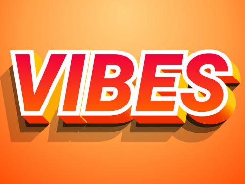 Warm 3D Text Effect with Orange Background - 294446060