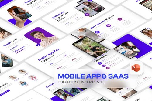 Mobile App &amp; Saas PowerPoint Template