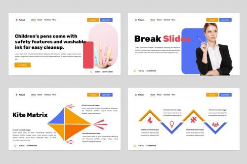 Petelot Education &amp; Stationery Powerpoint Template