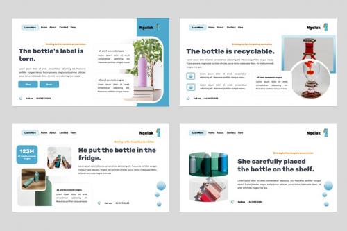 Ngelak - Drinking Water Bottle Powerpoint Template