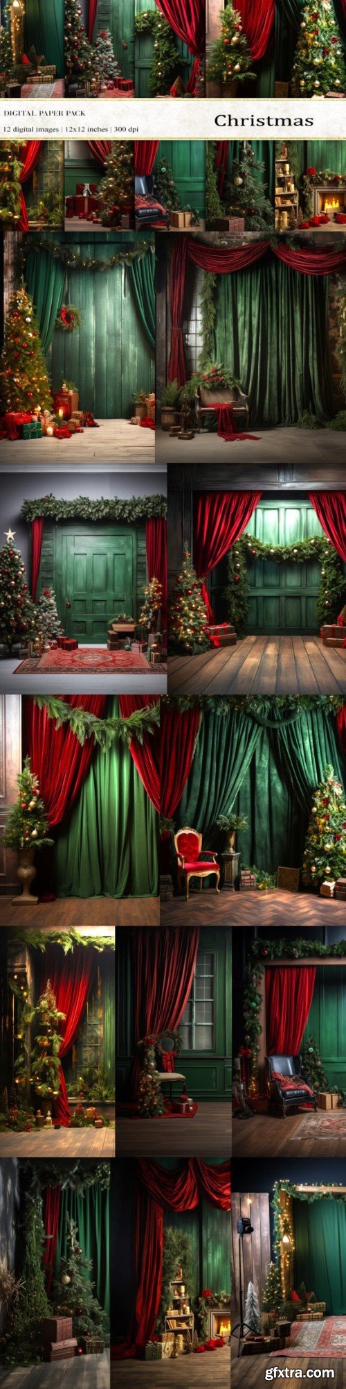 Christmas Digital Backdrops