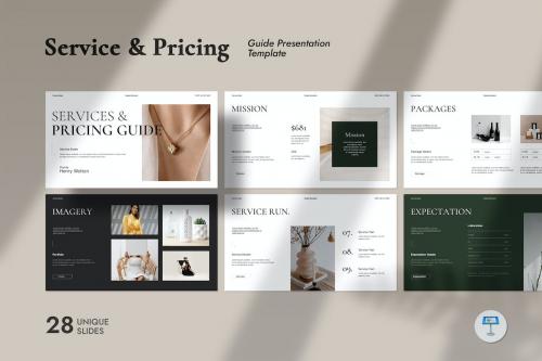 Service &amp; Pricing Guide Keynote