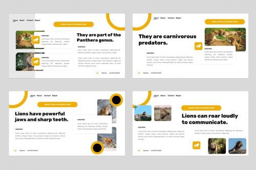 Maung - Animal Desert Lion Powerpoint Template