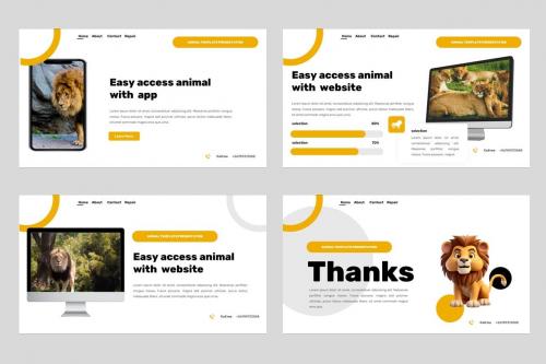 Maung - Animal Desert Lion Powerpoint Template