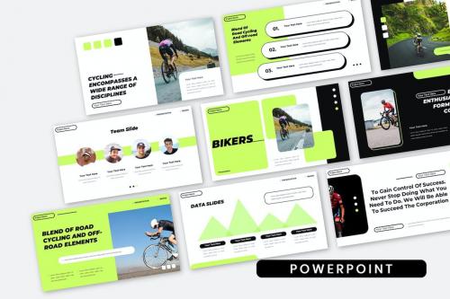 Bikers Sport Modern Presentation Powerpoint