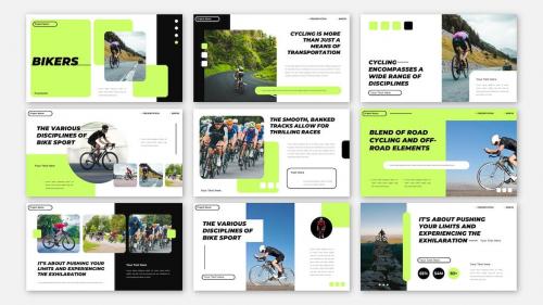 Bikers Sport Modern Presentation Powerpoint