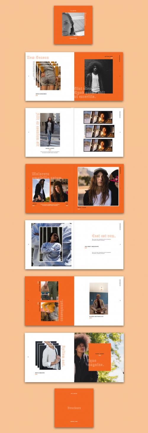 Orange and White Square Brochure Layout - 294686624