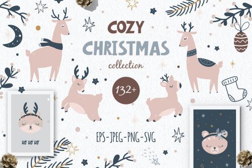 Cozy Christmas collection. Christmas elements