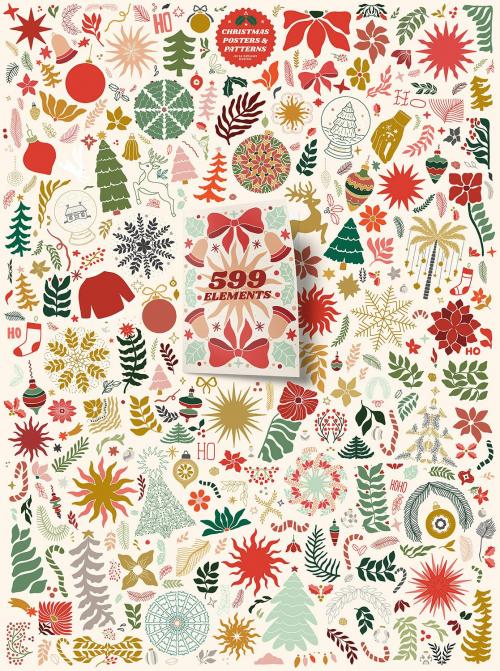 Christmas Posters Patterns Holidays Xmas New Year