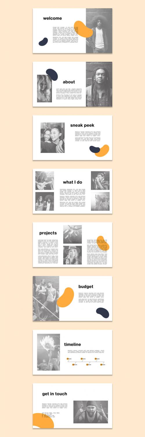 Presentation Deck Layout with Abstract Shapes - 294689449