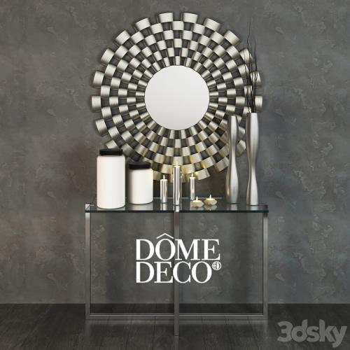 Dome Deco set decor, vases and console with mirror