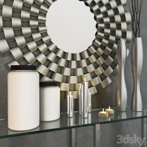 Dome Deco set decor, vases and console with mirror