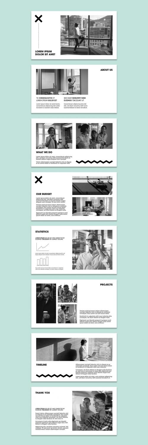 Minimalist Black and White Presentation Layout - 295916808